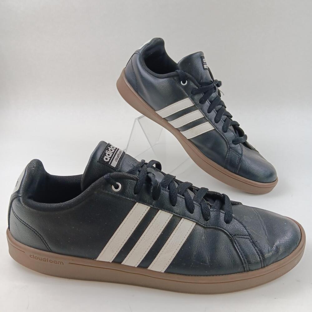 Adidas Cloudfoam Shoes Mens Size 14 Blue Stripe Casual Comfort Lace Up Sneakers